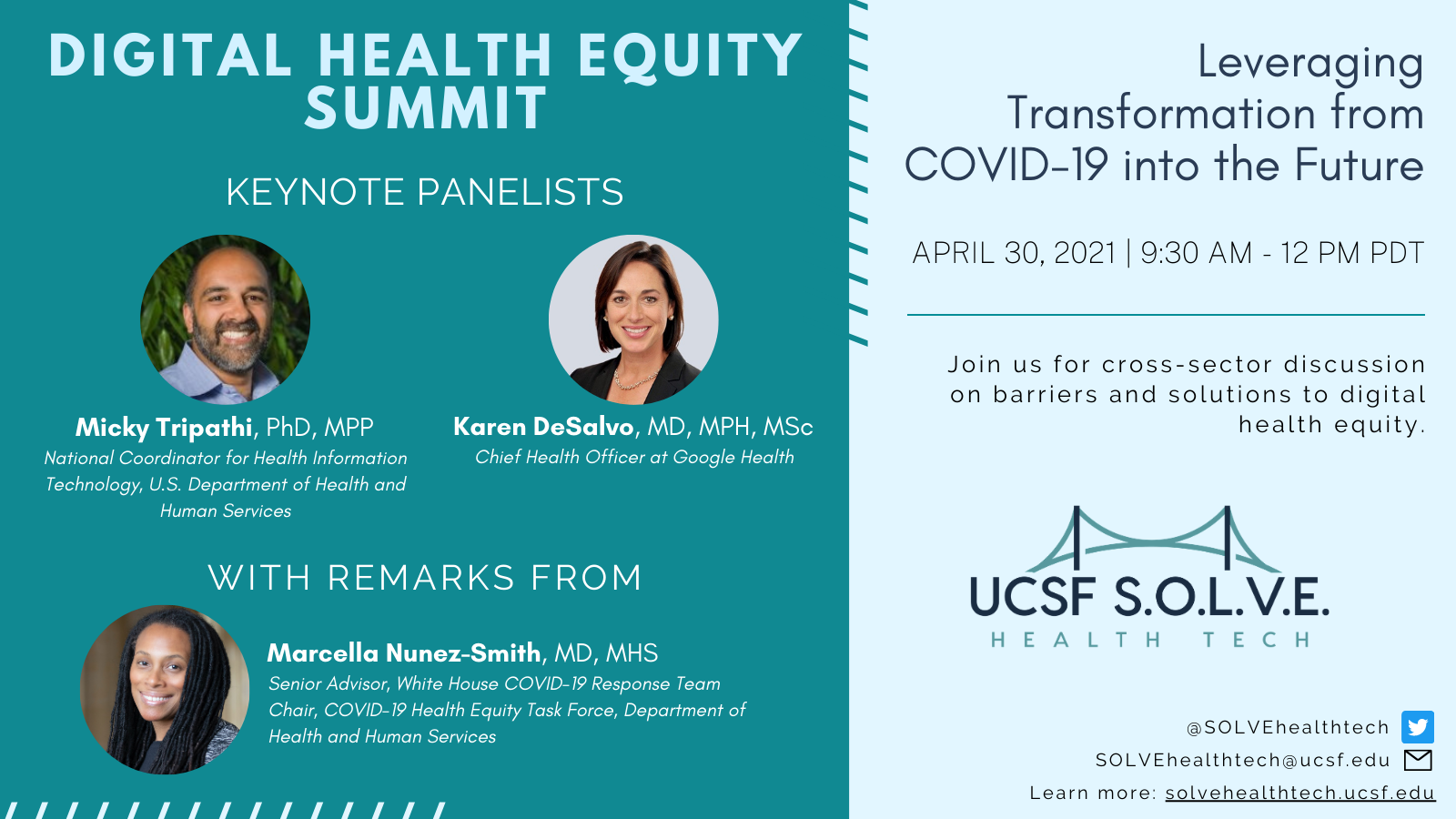 2021 Digital Health Equity Summit S.O.L.V.E. Health Tech